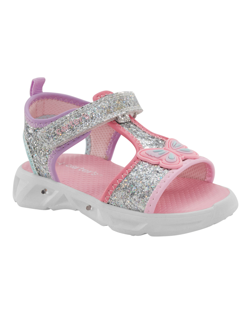 Toddler Glitter Light Up Sandals, image 1 of 7 slides