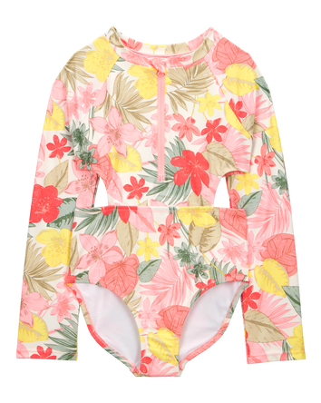 Kid 1-Piece Floral Rashguard, 