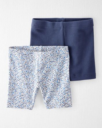 Toddler 2-Pack Organic Cotton Ribbed Shorts, 
