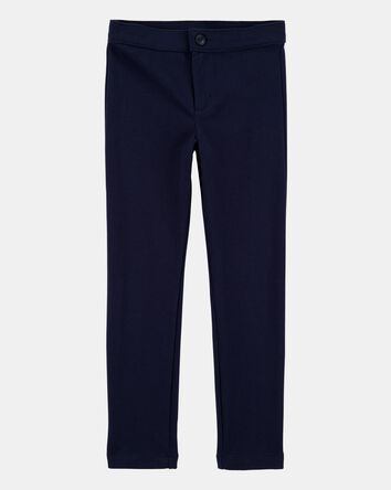 Kid Ponte Knit Uniform Pants - Navy, 