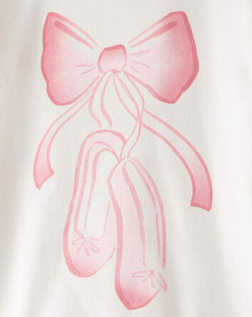 Tout-petit fille - Pyjama 4 pièces en coton à manches longues et à imprimé ballet – Rose/blanc, 