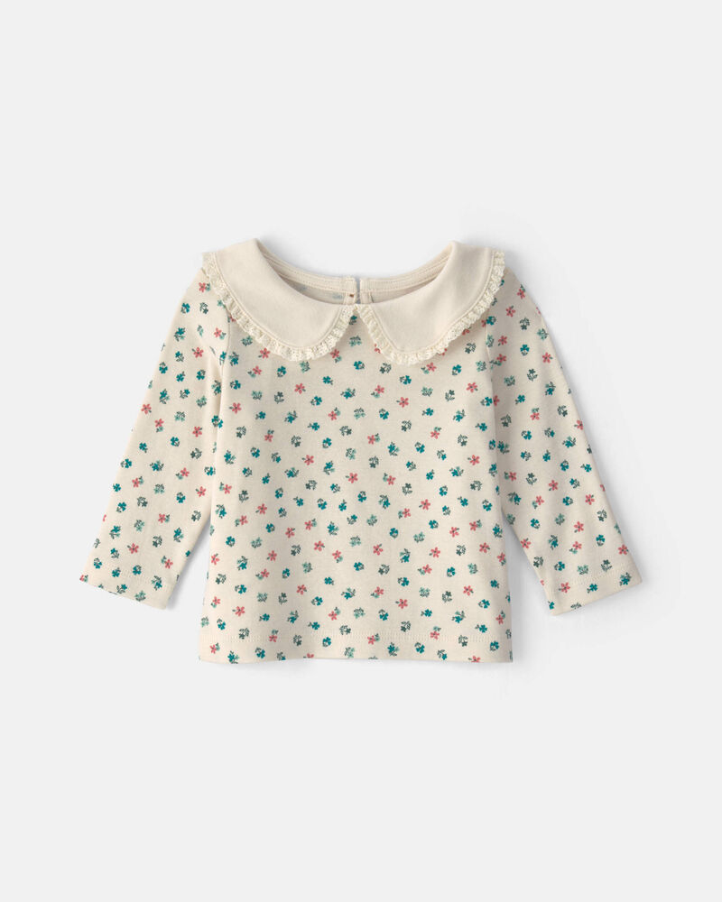 Baby Girl 3-Piece Floral Corduroy Long-Sleeve Dress Set - Pink/Cream, image 3 of 6 slides