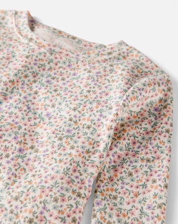 Toddler 2-Piece Organic Cotton Floral-Print Pyjamas, 