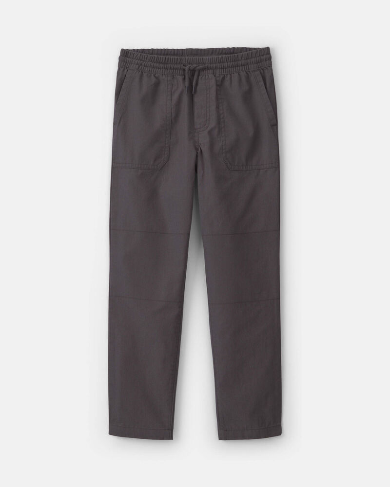 Gar&ccedil;ons - Pantalon en toile &agrave; enfiler - Gris, image 1 sur 3 diapositives