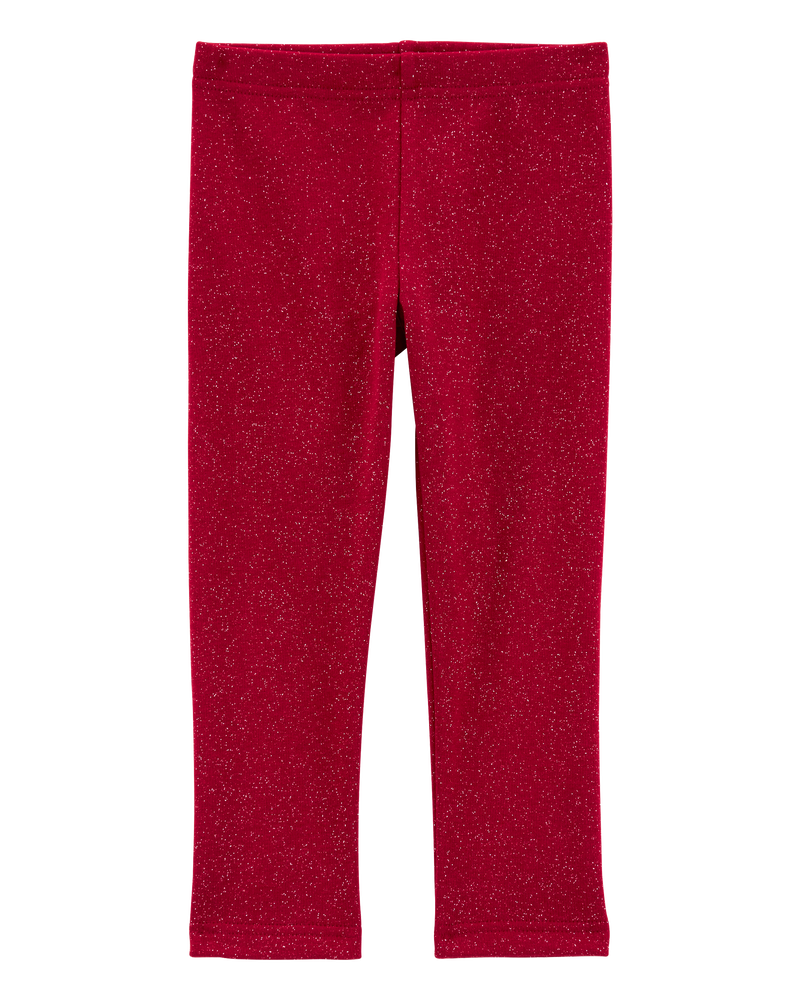 Baby Glitter Cozy Fleece Leggings, image 1 of 5 slides