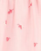 Baby Girl Bird Print Tank Romper - Pink, image 3 of 4 slides