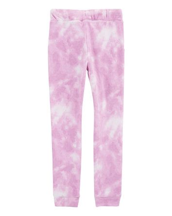 Kid Tie Dye Fleece Pants - Purple, 