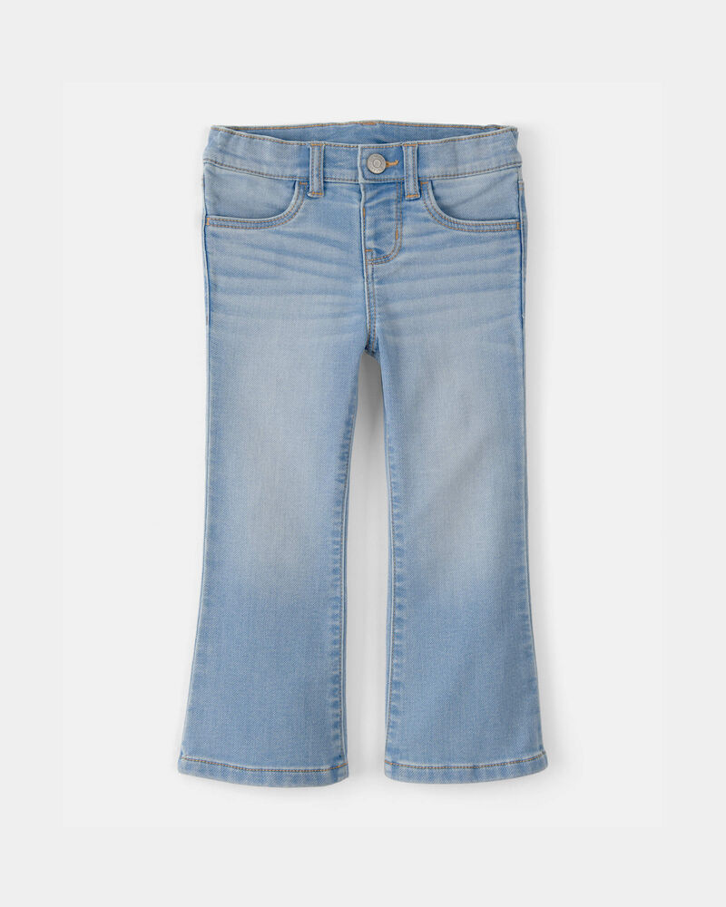 Tout-petit fille - Jeans en denim &agrave; jambe &eacute;vas&eacute; - Bleu clair, image 1 sur 3 diapositives