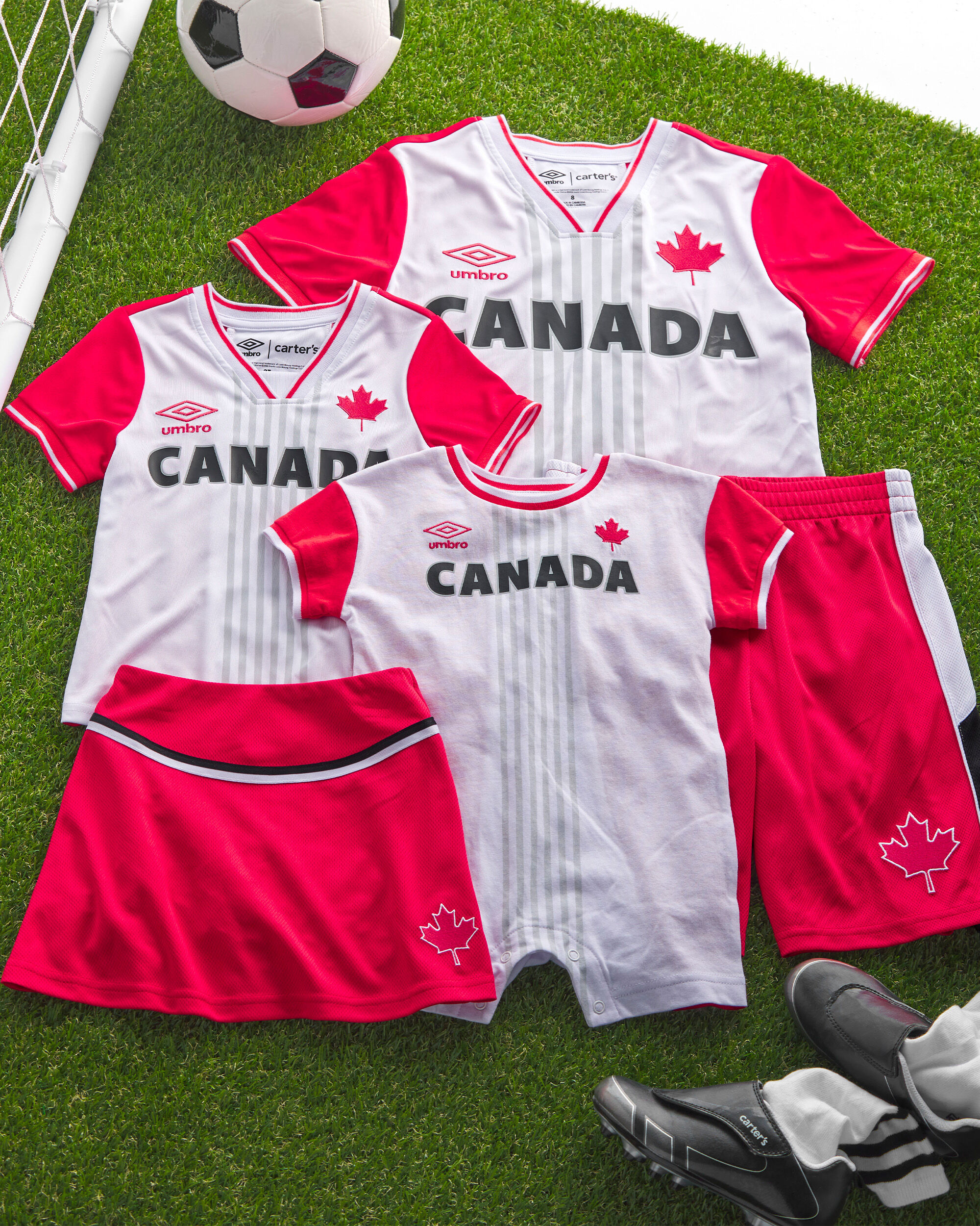 Toddler 2-Piece Umbro Canada Soccer Jersey & Short Set - Red/White