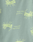 B&eacute;b&eacute; gar&ccedil;on - T-shirt &agrave; motif sauterelle &ndash; Vert, image 2 sur 2 diapositives