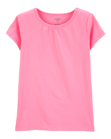 Filles - T-shirt en coton rose, 