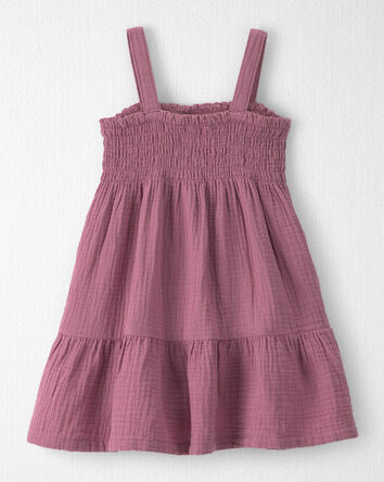 Tout-petit fille - Robe en gaze &agrave; smocks en coton biologique, 