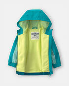 Toddler Girl Midweight Fleece Lined Ocean jacket- Aqua 
, image 2 of 3 slides