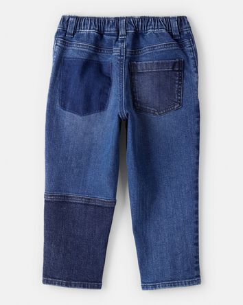 Toddler Boy Dark Wash Patchwork Jeans, 