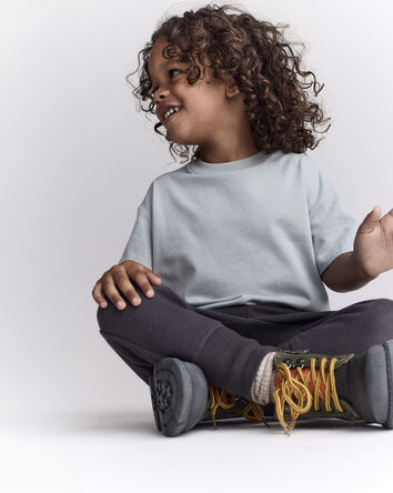 Toddler Short-Sleeve Relaxed Graphic Tee - Light Blue, 