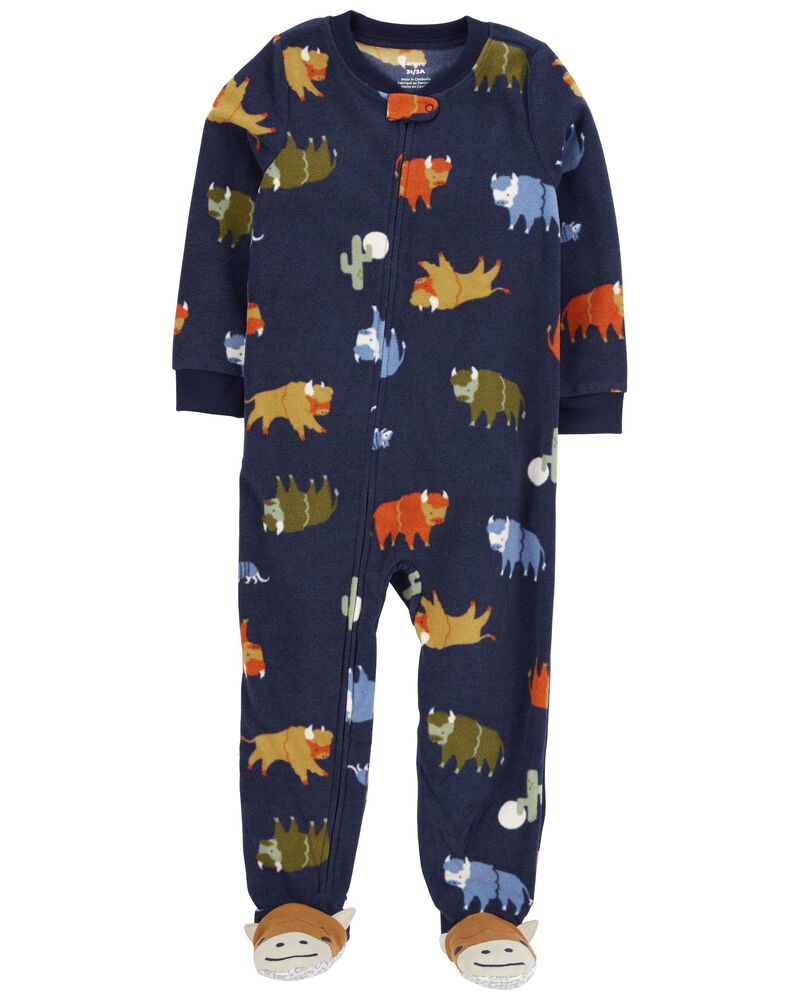 2-Pack Zip-Up Fleece Pyjamas , image 2 of 9 slides