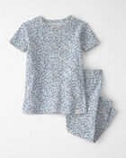 B&eacute;b&eacute; fille - Pyjamas 2 pi&egrave;ces en coton biologique &agrave; motif Pr&eacute; fleuri, image 1 sur 3 diapositives