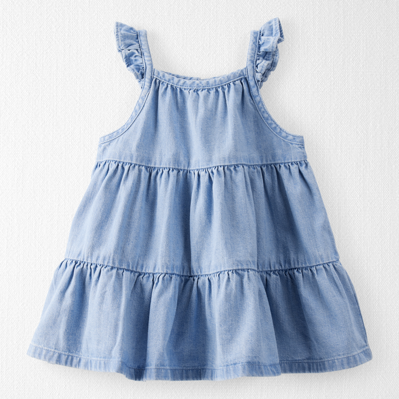 Blue Baby Organic Cotton Chambray Dress  | Carter’s Oshkosh Canada