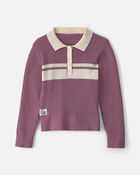Girls Sweater Polo - Purple, image 1 of 3 slides