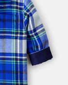 Baby Boy Plaid Shera Lined Fashion Jacket - Blue, image 3 of 6 slides