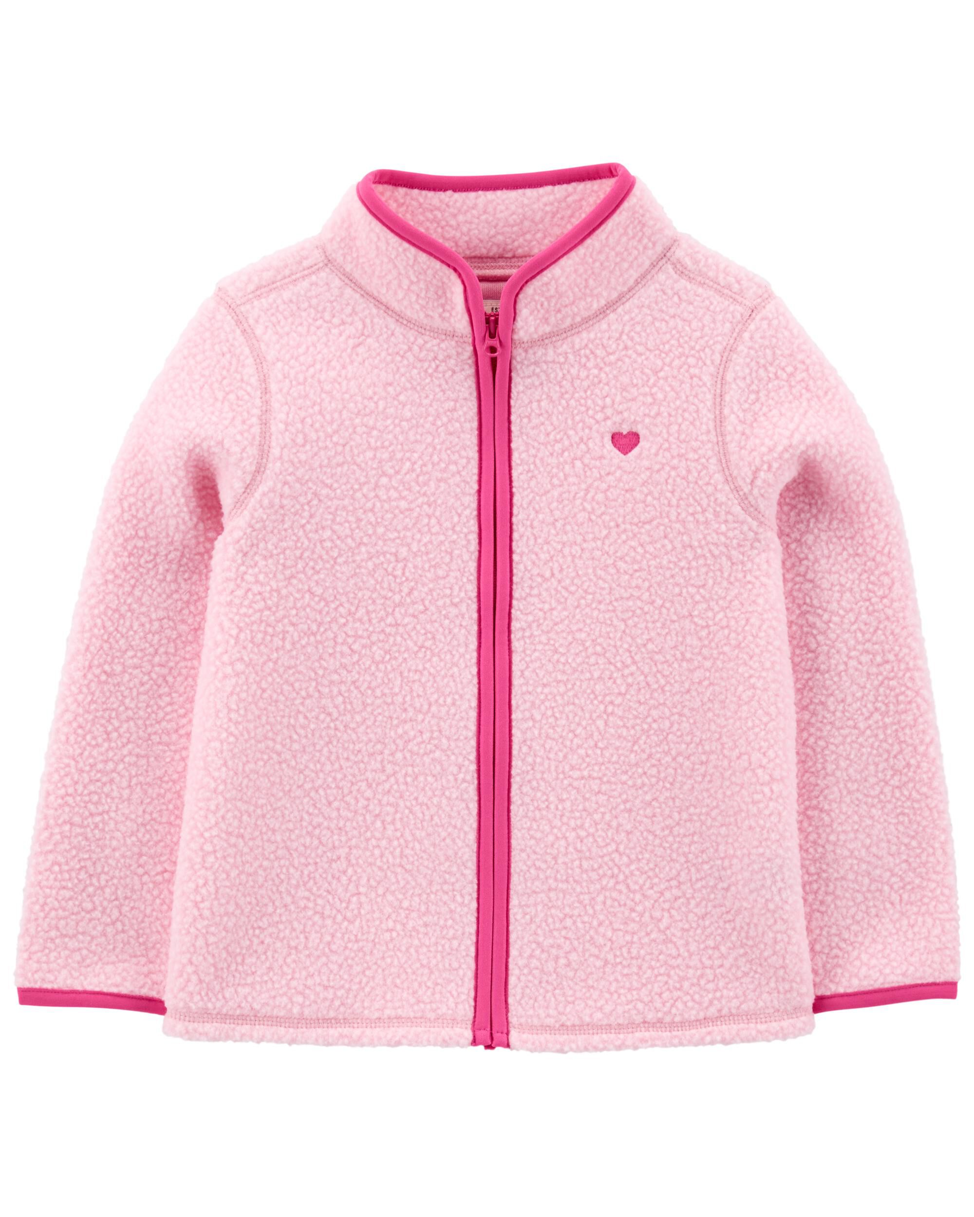Baby Girls Baby Embroidered Teddy Fleece Jacket 24M OshKosh Bgosh