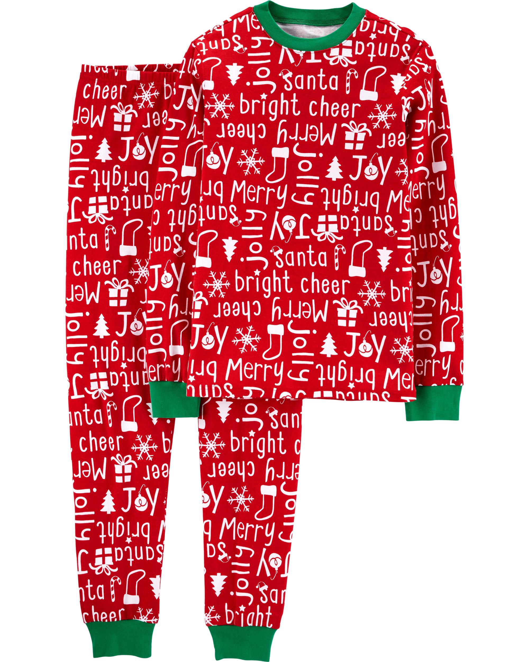 New CARTER/'S Girls Santa Pajamas 6m 9m 12m 18m Christmas Holiday Red