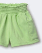 Toddler Girl Swing Short with Pockets - Lime Green, image 6 of 6 slides