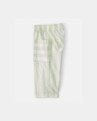 B&eacute;b&eacute; fille - Pantalon &agrave; rayures - Vert/Ivoire, image 3 sur 4 diapositives