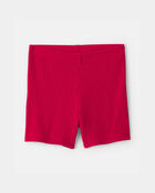 Baby Girl Rib Bike Shorts - Red, image 1 of 4 slides