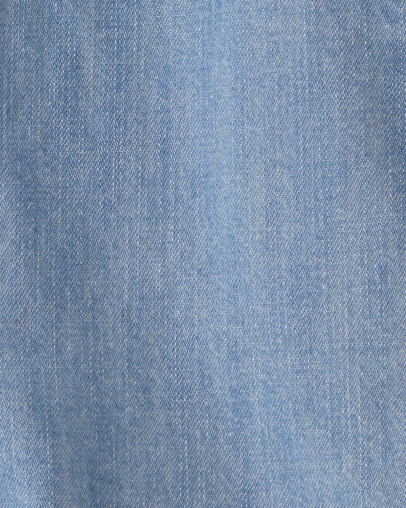 B&eacute;b&eacute; - Salopette courte en chambray de coton biologique, image 5 sur 5 diapositives