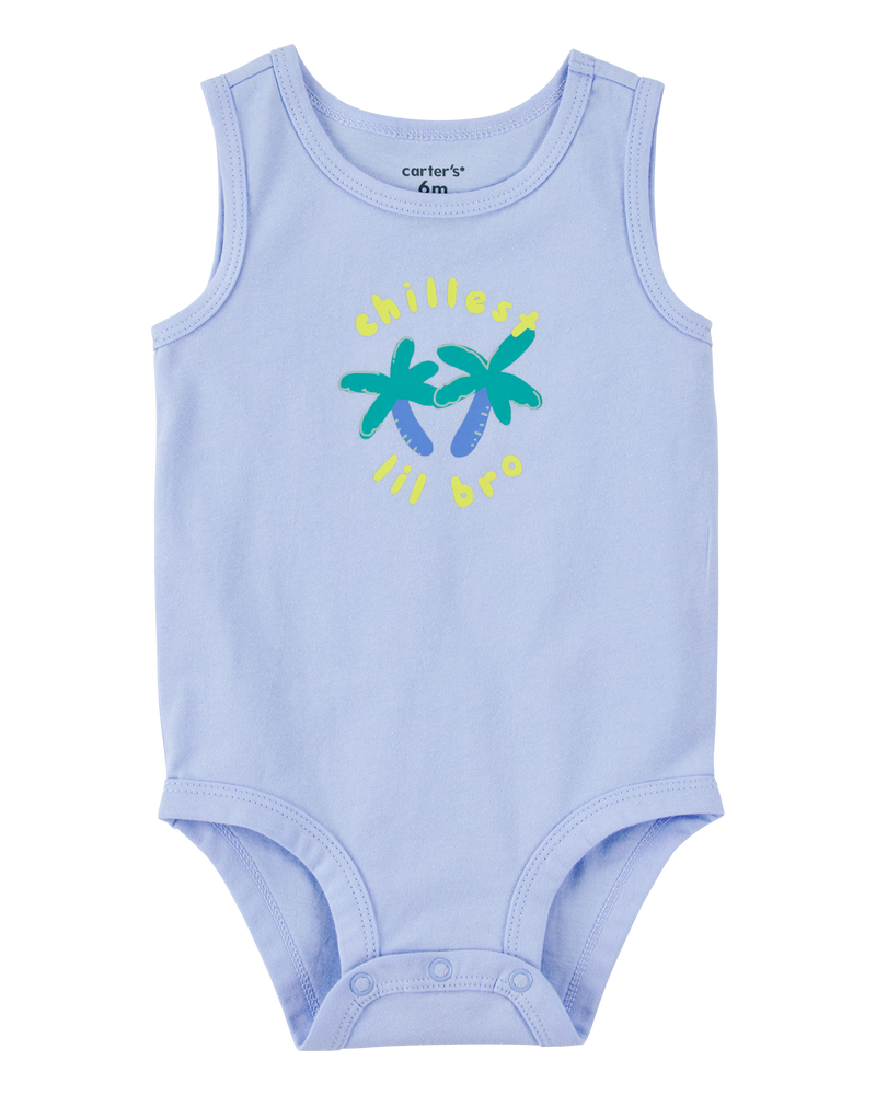 Baby Chillest Lil Bro Sleeveless Bodysuit, image 1 of 3 slides