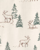 Tout-petit - Pyjama 2 pi&egrave;ces en coton biologique au motif For&ecirc;t de rennes, image 3 sur 3 diapositives