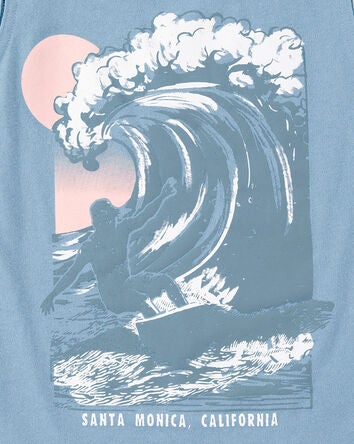 Kid Wave Graphic Surf Tank - Blue, 
