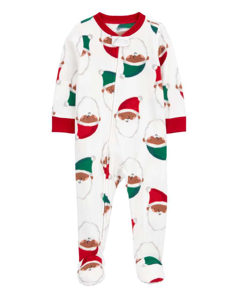 Brown Santa Toddler 1 Piece Santa Fleece Footie Pyjamas Carter s Oshkosh Canada