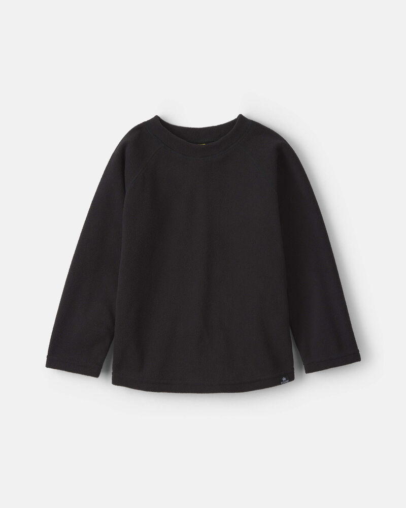 Toddler Boy Kombi Base Layer Fleece Crew Top - Black, image 1 of 2 slides