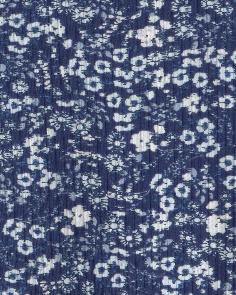 Filles - Haut &agrave; manches longues, floral &ndash; Bleu, image 2 sur 2 diapositives