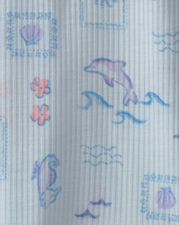 Filles - Robe de nuit sans manches &agrave; motif dauphin - Bleu, 