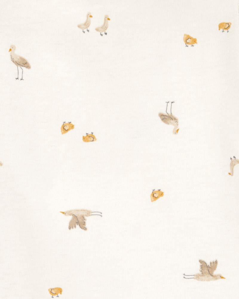 Baby 5-Pack Striped Birds Short-Sleeve Cotton Bodysuits, image 3 of 7 slides