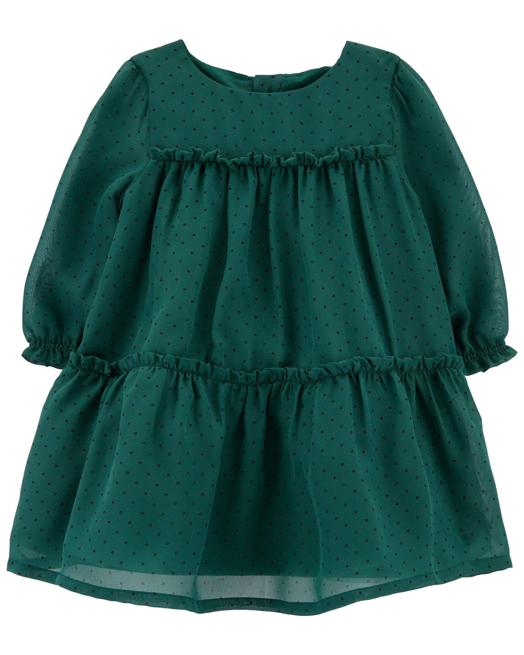 Baby Girls Baby Tiered Crepe Holiday Dress NB Carter s