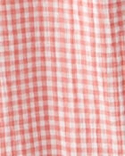 Kid Organic Cotton Gauze Gingham Jumpsuit, image 3 of 4 slides