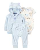 B&eacute;b&eacute; Ensemble 3 pi&egrave;ces veste Little &agrave; motif de chien, image 1 sur 5 diapositives