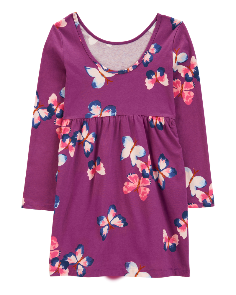 Kid Butterfly Jersey Dress, image 2 of 4 slides