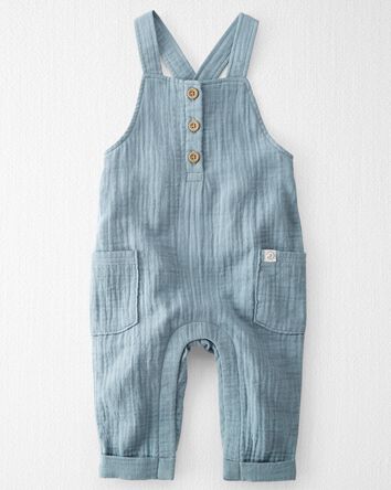 Baby Boy Organic Cotton Gauze Overall Jumpsuit, 