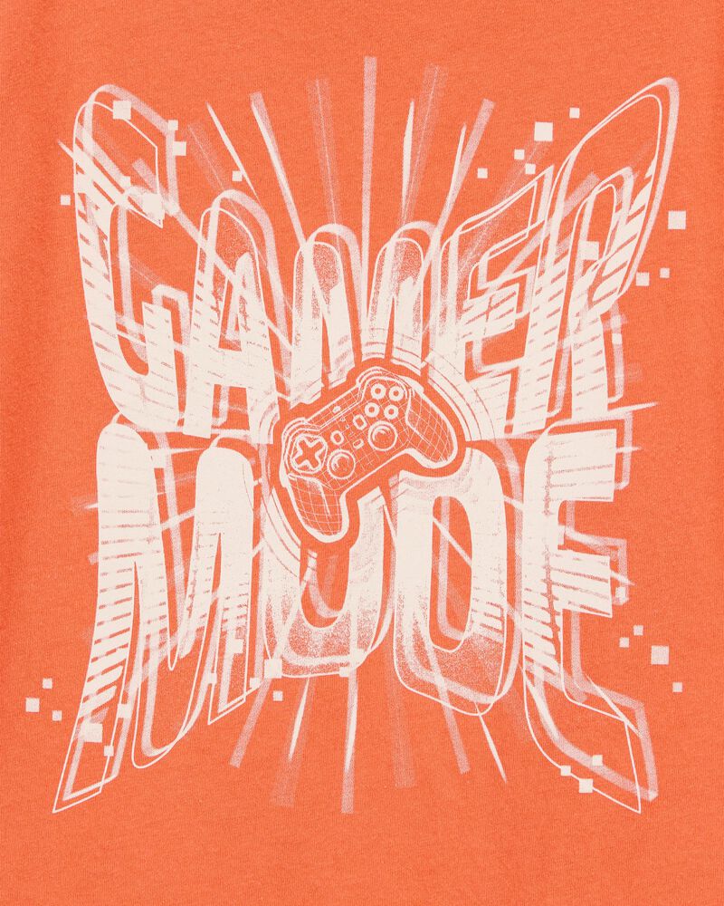 Kid 'Game Mode' Short-Sleeve Graphic Tee - Orange, image 2 of 3 slides