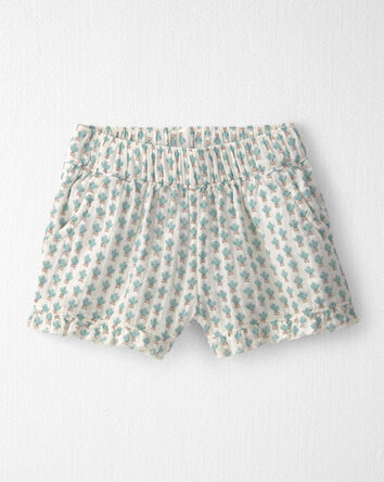 Baby Girl 2-Piece Organic Cotton Gauze Top & Short Set in Floral, 