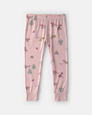 Toddler Girl 2-Piece Woodland PurelySoft&trade; Snug Fit Pyjama Set - Pink, 