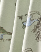 Baby Boy Dinosaur Print PurelySoft Long-Sleeve Sleeper - Green, image 6 of 8 slides