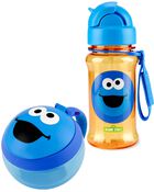Sesame Street Snack Cup & Straw Bottle Set - Cookie Monster, image 1 of 4 slides