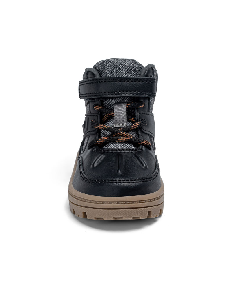 Toddler Boy Lace-Up Boots - Grey, image 3 of 7 slides