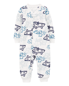 Toddler 1-Piece Construction Fleece Footless Pyjamas, image 1 of 4 slides